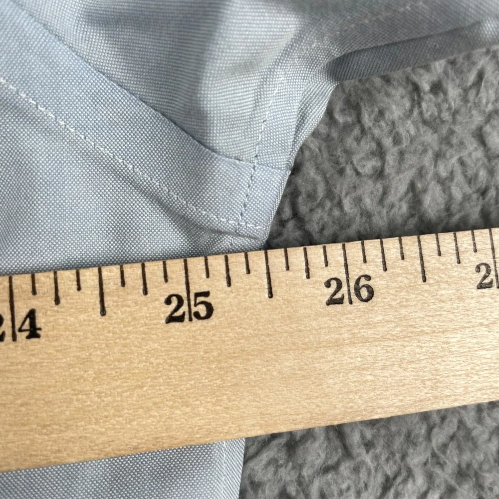 Brooks Brothers Shirt Mens 16.5 Blue Madison Fit Long Sleeve‎ Button Down EUC